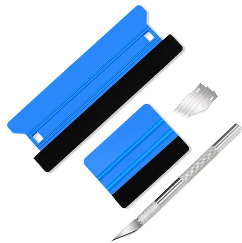 Umaki Window Tint Kit Vinyl Wrap Squeegee Set with 8.3In & 4in Felt Squeegee, Precise Knife & 5Pcs Blades, Efficient Scratch-Free Application for Car Vinyl, Window Film, Wallpaper Paste, Sign Making