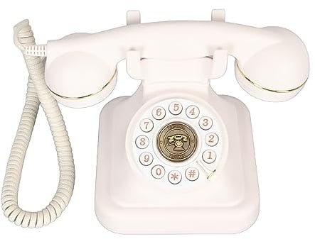 Vintage-Festnetztelefon, Retro-altmodisches Klassisches Schnurgebundenes Telefon mit Großer Taste, Dekoratives Antikes Festnetztelefon für Home-Office-Dekor, für Büro-Hotel-Zuhause