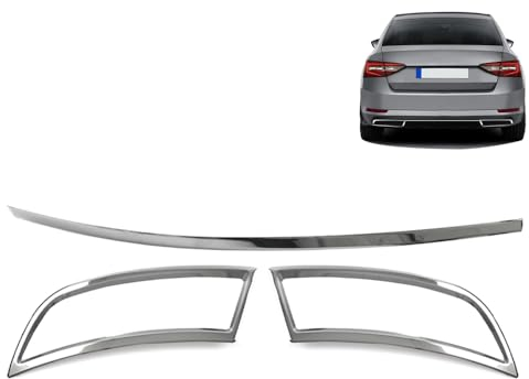 ROBUST 3 Stück Edelstahl Auspuff Dummy Rahmen für Skoda Superb ab 2015