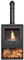 OKO S3 Bio Ethanol Stove with Log Storage in Charcoal Grey & Tall Angled Stove Pipe