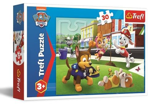 Trefl - PAW Patrol, Hunde in Aktion - Puzzle 30 Elemente - Buntes Puzzle mit Helden der Fernsehserie PAW Patrol, Kreative Unterhaltung, für Kinder ab 3 Jahren