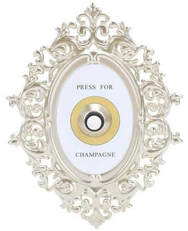 Retro Champagne Button, Metal Decorative Press Champagne Door Rings Bell for Home Restaurants Bedrooms Celebrations