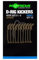 Korda Kickers D Rig Brown Small, 4er-Pack, Gummi, einfach zu bedienen, perfekte D-Rigs, ideal für Spinner, vielseitige Hakengrößen, langlebig und zuverlässig, erhältlich in Grün und Braun