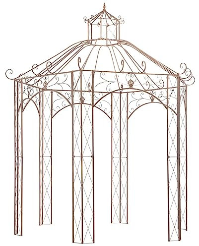 Haus & Garten, Gartenpavillon, antikbraun, 3 m, Eisen