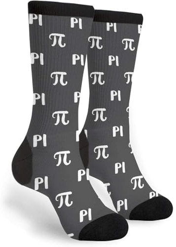 Unisex Socken Pi-Symbol Arbaitsocken Atmungsaktiv Fußballsocken Gepolstert Arbeitssocken Für Outdoor Trekking Wandern