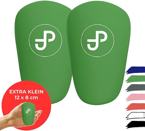 JDP Mini Schienbeinschoner, extra kleine Schienbeinschoner Fußball Herren, Anti-Rutsch Mini Schienbeinschoner Kinder Fussball, Schienbeinschoner klein, Schienbeinschoner für Fußball 12x8 cm, grün