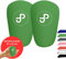 JDP Mini Schienbeinschoner, extra kleine Schienbeinschoner Fußball Herren, Anti-Rutsch Mini Schienbeinschoner Kinder Fussball, Schienbeinschoner klein, Schienbeinschoner für Fußball 12x8 cm, grün