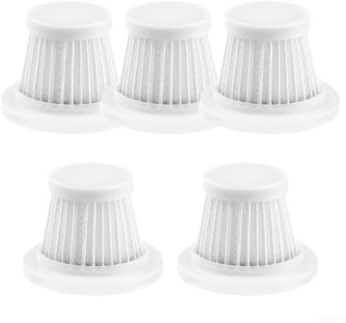 5 filtri senza fili per aspirapolvere per auto, ad alta efficienza di filtrazione, migliorano l'aspirazione, lavabili e riutilizzabili, accessori per aspirapolvere per auto