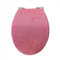 Giural Couvercle de WC avec Frein de Chute, Abattant WC à Paillettes Rose en Résine, Lunette WC Dégagement Rapide pour Facile à Nettoyer, Charnière en Acier Inoxydable, Forme de O, 42x36cm