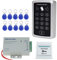 ReaIOKbii RFID Access Control System Kit, Keypad Reader, Power Supply, Door Exit Button, 10 125KHz Key Fobs