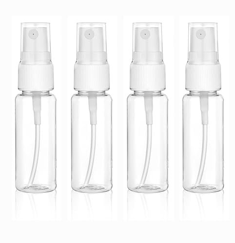 SOPSTUO Spray Bottles - 4 Pack Fine Mist Atomiser Empty Travel Spray Bottles for Toiletries Perfume Toners Rose Water Cosmetics