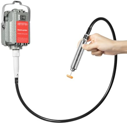 Rotary Tool Flex Shaft Hanging Grinder Carver 230W 0~18000rpm Electric Multi-Function Metalworking Tools Repair Kit Foot Pedal Control Strong Power Metal Flexible Shaft for Finishing Engraving