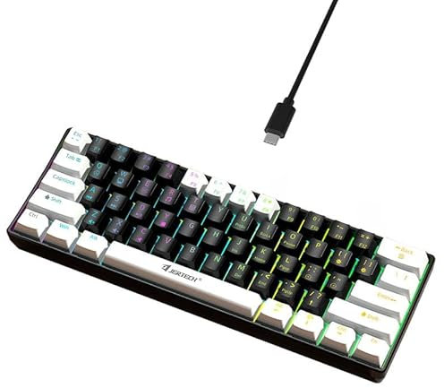 JERTECH Teclado Gaming Mecánico JK540 RGB – Switch Red, Layout Inglés, Antighosting, Iluminación LED, para PC, PS5, Xbox