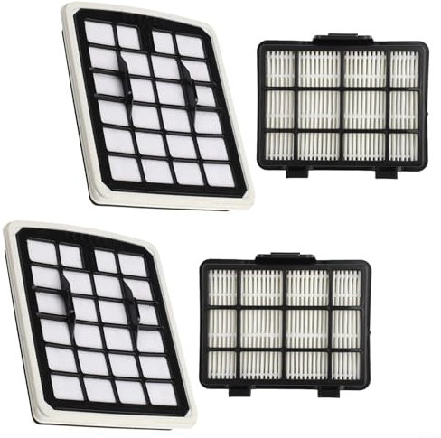 Juego de 2 filtros HEPA de filtro de polvo, juego de repuesto para aspiradora NF para Apollo sin bolsa, recipiente para aspiradora, taza de polvo con secundario