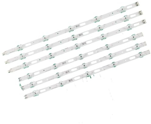 EUETVEXERK Barre LED Compatible for Samsung UN43TU7000 UN43TU8000 UN43TU8200 UE43TU7100 UN43TU700DF BN96-50319A 50320A LM41-00868A 00867A, 1Kit = 6 pièces Bande Lumineuse TV