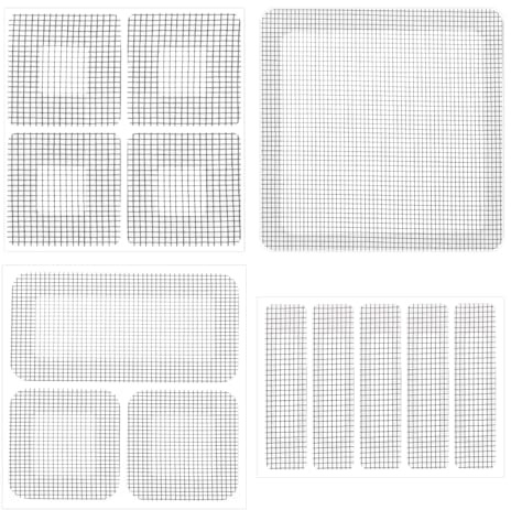 78 Stück Fliegengitter Reparatur Set, robustes, selbstklebendes Reparaturband für Fensterbildschirme, Insektenschutz für undichte Stellen an Fenstern, Türen und Zelten, Grau