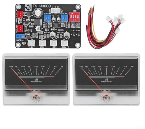 VU Meter Audio Level Indicator, Pre Amplifiers Amp Db Meter Power Amplifiers With Driver Board For Home Audio Modification Recording Studio