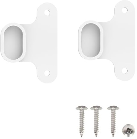 2 PCS Clothes Rail Holder Compatible with IKEA Komplement Pax,Closet Rod Holders,End Supports with Screws,Hanger Rail Mount Compatible with IKEA(White)