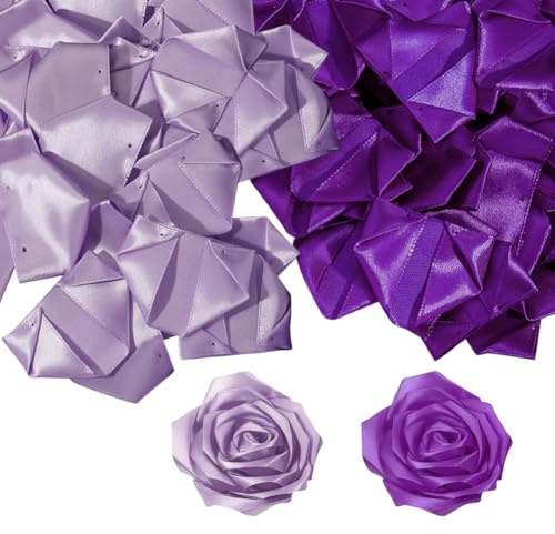 FSSTUD Lot de 200 pétales de rose préfabriqués en satin pour création de ruban floral - Pétales de fleurs artificielles pour DIY - Fournitures de fabrication de faux pétales de rose satinée pour