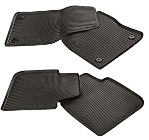 Skoda 566061502 565061512 Gummi Fußmatten Gummimatten Original Allwettermatten 4-teilig schwarz mit Schriftzug