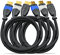 deleyCON 3x 1m Set di Cavi HDMI Compatibili con HDMI 2.0a/b/1.4a - UHD 4K HDR 3D 1080p 2160p ARC - Alta Velocità con Ethernet - Blu Grigio Nero