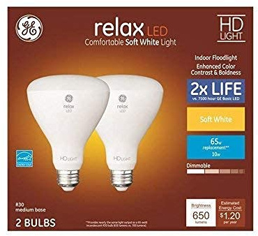 GE Relax Br30 LED-Leuchtmittel, 65 W, dimmbar, Warmweiß