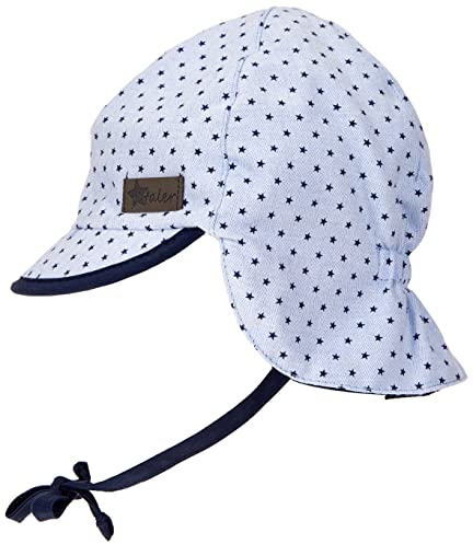 Sterntaler Jungen Schirmmütze Schirmm tze mit Nackenschutz, Himmel, 43 EU