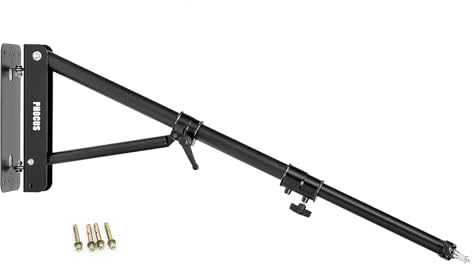 PHOCUS Dreieckiger Galgenarm zur Wandmontage, 130 cm, für Ringlicht, Fotografie, Studio, Video, Stroboskoplicht, Monolicht, Softbox, Reflektor, unterstützt horizontale und vertikale Drehung