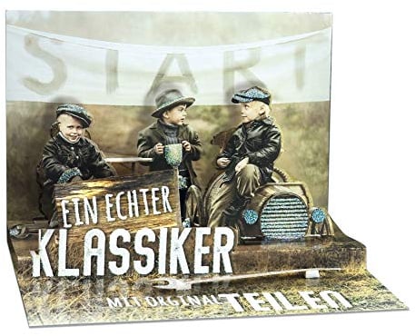 KE - Glitzernde 3D Pop-Up Geburtstagskarte, Hochwertige Nostalgische Karte, Einzigartiges Klassiker Motiv
