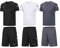 BUYJYA Herren-Trainingskleidung, athletische Shorts und Shirt-Set, 3er-Pack, für Basketball, Fußball, Training, Laufen, Fitnessstudio, XX-Large