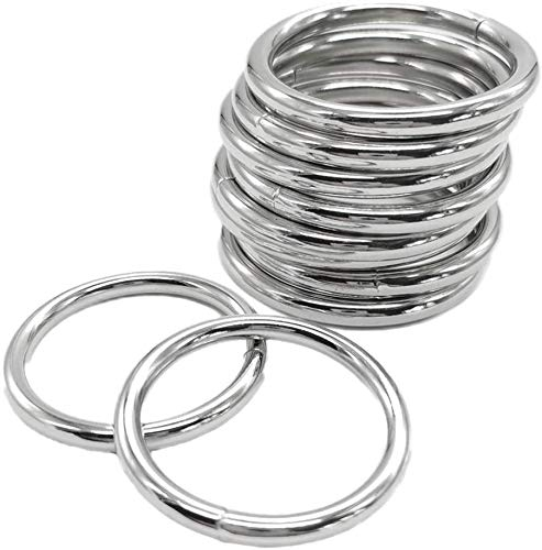 Makramee Ring Metall Schnallen O Ring Metallreifen zur Herstellung von Traumfängern, Makramee-Pflanzenhalter, Taschenriemen, Gürtel, Hundeleine (10 Stück) O Ring Metall 40 mm