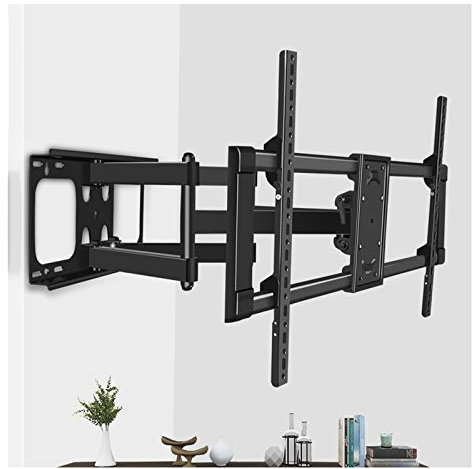 SHIJINHAO TV Wandhalterung,55-90-Zoll-TV-Wandhalterung □ TIPP- Und Schwenkhalterung for VESA-kompatible Bildschirme, 75kg Gewichtskapazität (Color : Black, Size : 52x22x64cm)