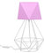 Light-Home Abajour Lampe de Chevet Chambre - Moderne Lampe De Table pour Chambre et Salon Élégante Lampe à Poser E27-40x23,5 cm - Blanc und Rose - Diamant