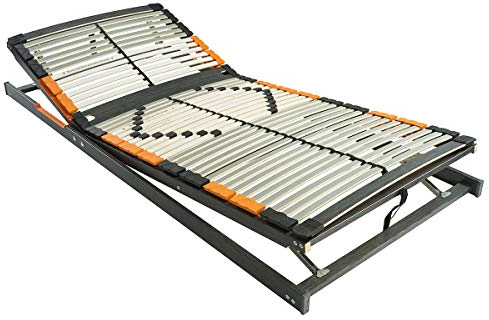 BMM Lattenrost 80x200 cm Premium XXL bis 180 kg/Kopfteil- und Fußteilverstellung/Fertig montiert/7 Zonen/für alle Matratzen/Höhe 10 cm/Lattenroste produziert in Deutschland