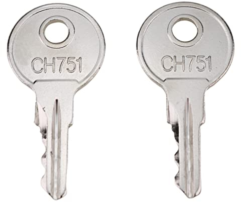 DVPARTS Universalschlüssel CH751 kompatibel mit Wohnmobilen, Aufbewahrungsfächern, Booten, Vitrinen, T-Griffen, Seitenboxen (2)