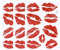 6Pcs Rote Lippen Aufkleber Kuss Aufkleber Decals Temporäre Tattoo Aufkleber Wasserdichte Tattoo Dekorative Aufkleber für Neck Bein Gesicht Brust Wasser Flasche