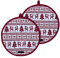 Ragged Rose Aga Cooker Hob Covers - 38 cm x 38 cm Universal Hob Mats for Gas, Oil, Electric, & Induction Aga Cookers - Pair of Machine Washable Cotton Chef’s Pads - Red Christmas Nordic, Pack of 2