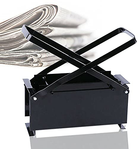 kangten Papierpresse Brikettpresse Papierbrikettpresse Schwarz Metall Paper Log Briquette Maker Platzsparend für Altpapier pressen