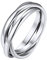 FOCALOOK Damen Schlichte Ringe Edelstahl Dreierring Wickelring Antragsring Geschlossene Ringe Fingerring Schmuck für Geburtstag Hochzeit Größe 49