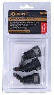 Connect 34233 45° Angled Fuel Line Quick Connectors 9.89 x 6mm 3pc