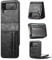 ZCDAYE Samsung Galaxy Z Flip 4 Hülle, Premium PU Leder Handytasche Handyhülle Klapphülle Flip Case für Samsung Galaxy Z Flip 4, Schwarz