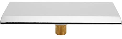 Alvinlite Boquilla de Cascada para bañera SPA G1/2, Boquilla de Rosca Externa para baño, Piscina, Salida de Cascada montada en la Pared Plateada