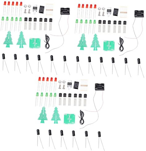 OSALADI 3 Stücke LED Grün Machen RGB Farben Elektronik Keine Teile Licht Platine Ohne Blinken Montieren Dekoration Kits Löten DIY Für Weihnachten Gebäude Baum B Kit DREI Montagemodul