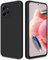 GiiYoon Hülle Kompatibel mit Xiaomi Redmi Note 12 4G, Hochwertiges Liquid Silicone Case, Rundumschutz Handyhülle, Kratzfestes Weiches Mikrofaserfutter- Schwarz
