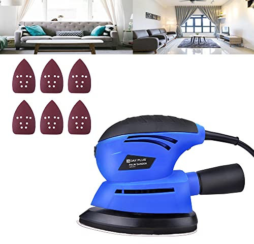 Electric Palm Sander, Multi-Detail Sander with Dust Collector System for Furniture Finishing Home Decoration, DIY Project