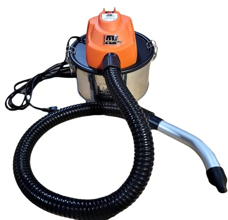 Pellethead Ash Vacuum Vault Pro Mini 110V for Fireplaces, Pellet Stoves, Grills, Pizza Ovens, 10 Feet Power Cords, 3 Foot Metal Hose, Steel Canister