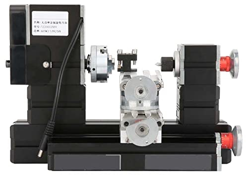 Drehmaschine 60W Mini Metall Drehmaschine 12000RPM Motor für Holz Metall Glas Kunststoff Bearbeitung Srliya 35 * 25 * 20