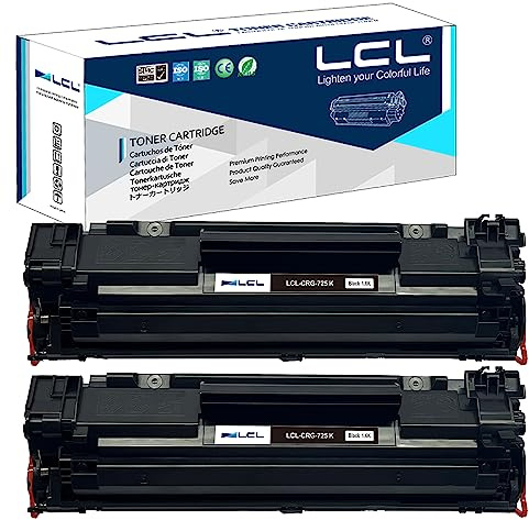 LCL kompatible Tonerkartusche CRG-725 CRG 725 3484B002 3484B002AA (2PK Schwarz) Ersatz für Canon I-Sensys LBP-6000 LBP-6000B LBP-6018 LBP-6020 LBP-6020B MF-3010 LBP6000 LBP6030w