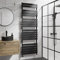 DuraTherm® 1800 x 600mm Flat Panel Heated Towel Rail Radiator Modern Central Heating Bathroom Warmer Wall Mounted Ladder Rad, Matt Black
