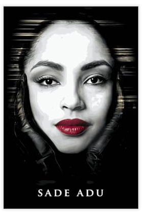 SinBii Sade Adu Abstraktes Porträt Kunst Wandbild Schönheit HD Poster Leinwand Poster Wandkunst Dekor Druck Bild Gemälde für Wohnzimmer Schlafzimmer Dekoration ungerahmt 20 x 30 cm